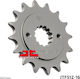 JT Sprockets Предно зъбно колело 16 Зъби за Kawasaki КЛЕ 500 96'-06'