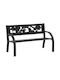 Bench Outdoor Metal Black 86x41x53cm