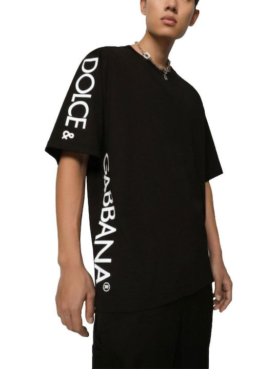 Dolce & Gabbana Sicily Ανδρικό T-shirt Μαύρο με Λογότυπο