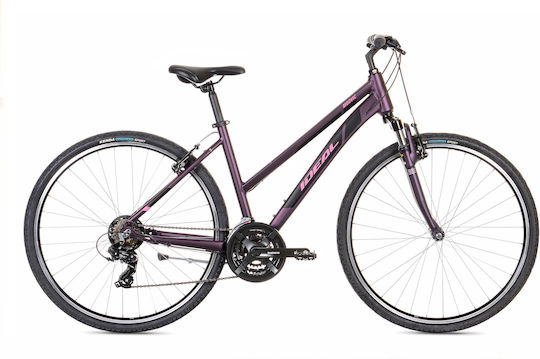 Ideal Moovic 28" 2023 Lady Μωβ Ποδήλατο Trekking με 21 Ταχύτητες