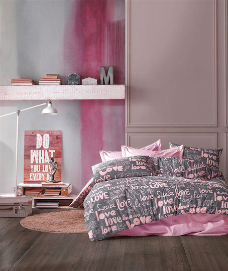 Dimcol Single 160x240cm Love 299 Grey / Lila