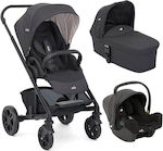 Joie Chrome Trio 3 in 1 Verstellbar 3 in 1 Baby Kinderwagen Geeignet für Neugeborene Schwarz 11.28kg