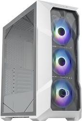 CoolerMaster Masterbox TD500 Mesh V2 Gaming Midi Tower Computer Case with Window Panel and RGB Lighting White