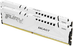 Kingston Fury Beast 32GB DDR5 RAM cu 2 module (2x16GB) și Viteză 5600 pentru Desktop