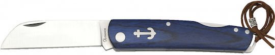 Albainox Sailor Pocket Knife Taschenmesser mit Verriegelungsmechanismus Blau in Hülle