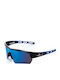 6 Spots Men's Sunglasses with Black Plastic Frame and Blue Lens 6SPSUGBB