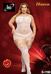 Plus Size Sexy Bodystocking White