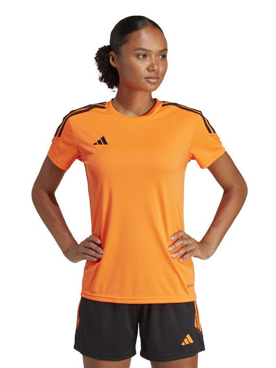 Adidas Tiro 23 Club Damen Sport T-Shirt Schnell trocknend Orange