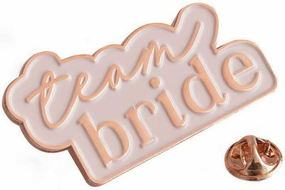 Team Bride Ροζ & Rose Gold Καρφίτσα!