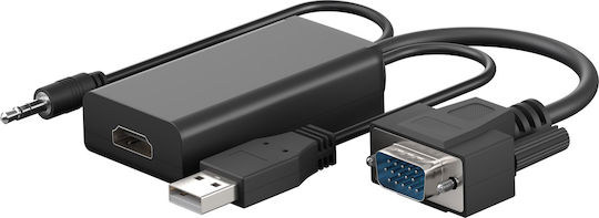 Goobay Μετατροπέας HDMI female σε 3.5mm / USB-A / VGA male 1τμχ 61259