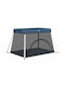 vidaXL Laufstall mit Matratze Blau 110x82cm