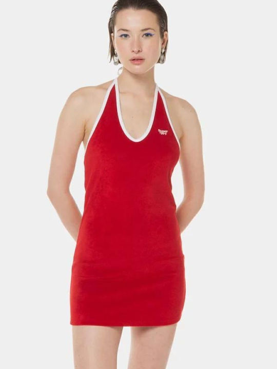 Rochii De Vară Pentru Femei Mini Sport Rochie Fără Mâneci Roșie