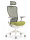 ErgoAction Action Chair VX Office Chair with Adjustable Arms White / Light Green
