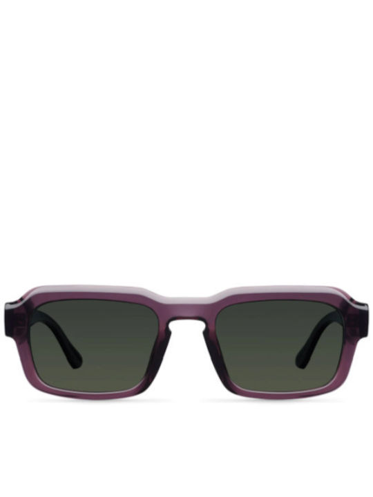 Meller Ayo Sunglasses with Grape Olive Plastic Frame and Green Polarized Lens AY-GRAPEOLI