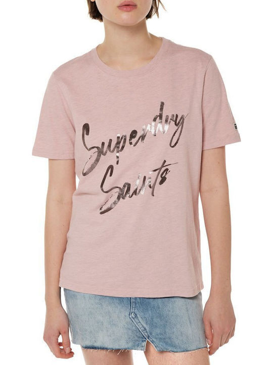 Ovin Vintage Damen T-Shirt Rosa