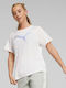 Puma Γυναικείο Αθλητικό T-shirt Fast Drying Λευκό