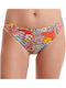 40315 Bikini Slip Orange Geometrical Print 40315