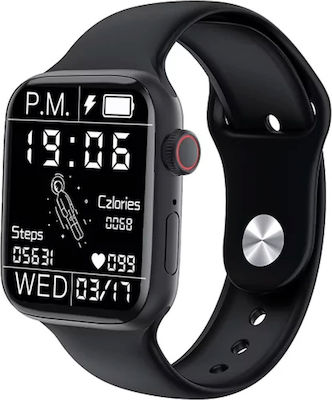 WearFit HW22 Pro 44mm Smartwatch με Παλμογράφο (Μαύρο)