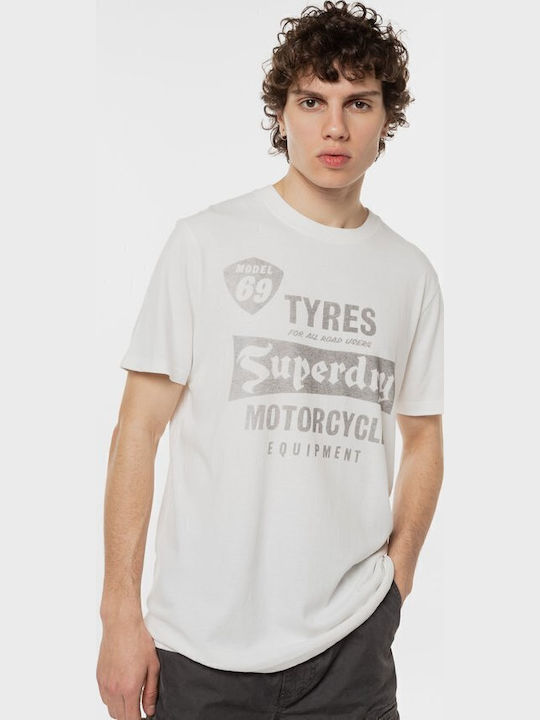 Superdry Vintage Reworked Classic Тениска Бял