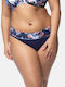 Monaco Bikini Slip Hohe Taille Blau
