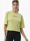 Bluze Damă Crop Uscare Rapidă Lime