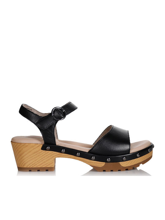 Leder Sandalen Schwarz