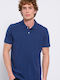 Funky Buddha Men's Short Sleeve Blouse Polo Cobalt Mel