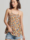 Superdry Women's Summer Blouse with Straps Floral Yellow