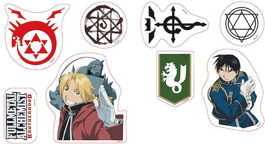 Διακοσμητικό Αυτοκόλλητο Επίπλων Fullmetal Alchemist 8τμχ Abysse