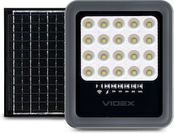 Videx Solar LED Flood Light 20W Waterproof 5000K