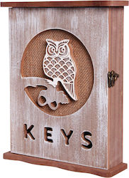 Etoile Κλειδοθήκη Τοίχου Ξύλινη Owl 20x26cm