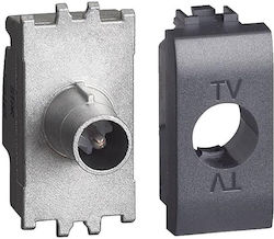 Bticino TV Antenna Socket Terminal in Gray color L4202P10N Bticino TV Antenna Socket Terminal in Gray color L4202P10N
