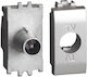 Bticino Aluminum Element TV Antenna Socket Aerial in Gray color NT4202P14N
