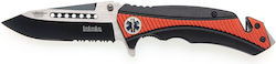 Joker JKR562 Orange Survival Pocket Knife with Sheath