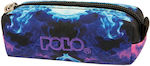 Polo Fabric Pencil Case Art with 1 Compartment Purple