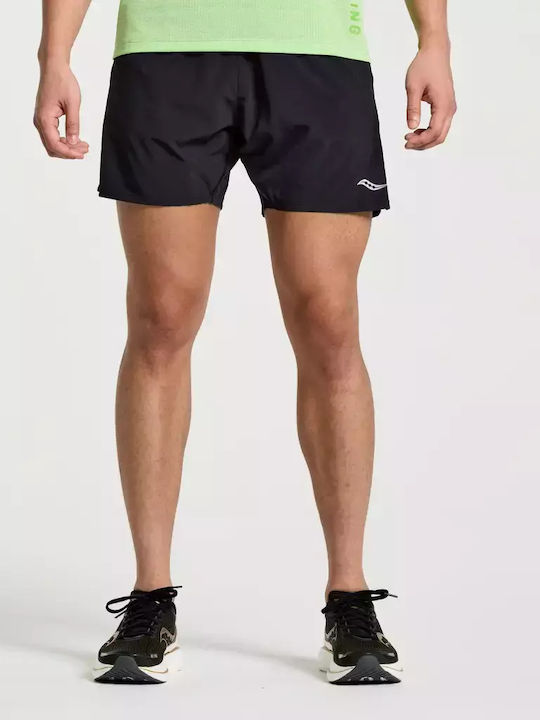 Saucony Outpace 5 2 в 1 Спортен Мъжки Черен Бермуд