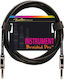 Boston Braided Pro Kabel 6,3mm Stecker - 6,3mm Stecker 3m Schwarz