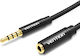 Vention TRRS 3.5mm Male to 3.5mm Female Audio Cable Black 5m with Gold Plated Terminals BHBBJ