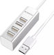 Kaku KSC-383 Hub USB 4 Porturi USB 2.0 cu Conectare USB-A Alb