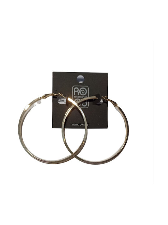 Ro-Ro Accessories Γυναικεία Σκουλαρίκια Κρίκοι από Ατσάλι Επιχρυσωμένα
