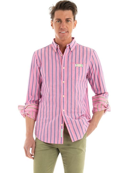 Scotch & Soda Long-sleeved Cotton Shirt Striped...