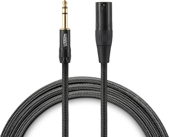 Warm Audio Cable XLR male - 6.3mm male Μαύρο 1.8m (PREM-XLRM-TRSM-6)