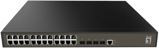 Level One GEL-2871 Verwaltet L3 Switch mit 24 Ports Ethernet und 4 SFP Ports