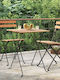 Auxiliary Garden Table for Small Outdoor Spaces Teak with Metal Frame 55x54x71cm