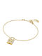 Michael Kors Premium Women's Silver Chain Bracelet Gold Plated with Zircon 16cm
