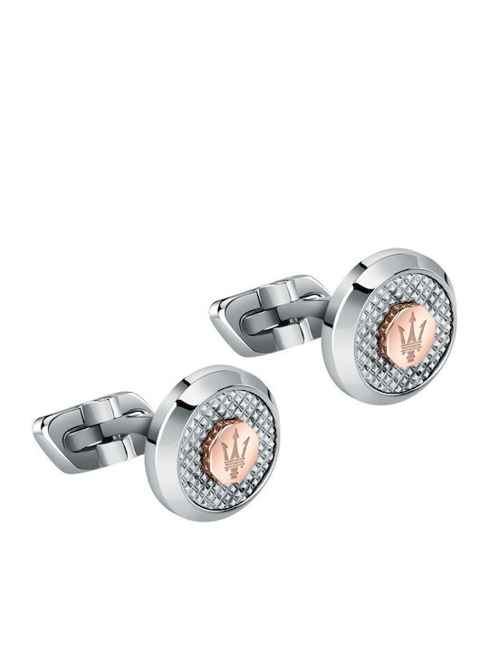 Maserati Cufflinks from Silver in Rose Gold Color