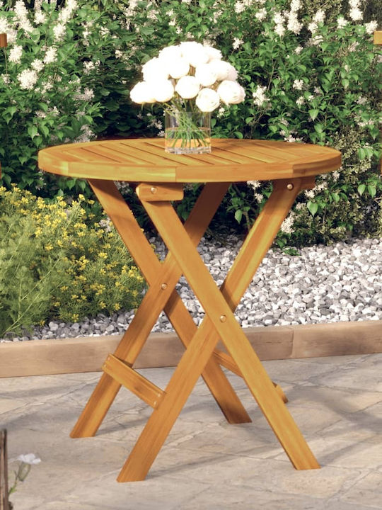 Sitting Room Table for Small Outdoor Spaces Made of Acacia 46x46x47cm