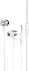 Borofone BM75 In-ear Handsfree με Βύσμα 3.5mm Λευκό