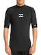 Billabong Waves All Day UPF 50 Men Short Sleeve Sun Protection Shirt Black