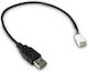 Inter-Tech Cablu USB-A de sex masculin 3Pin 0.3m (88885450) 1buc